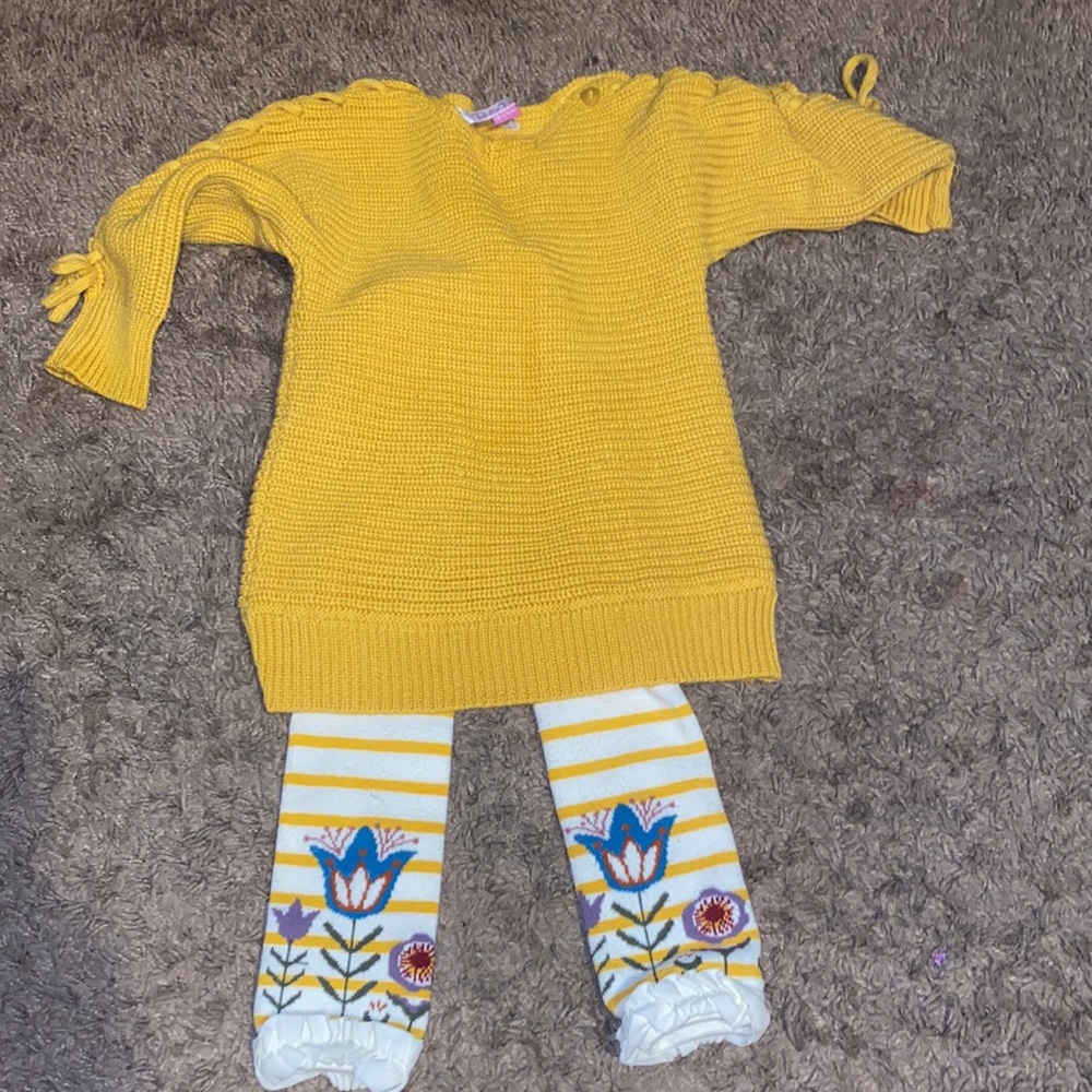 Ruffle Butts sweater dress w/tights